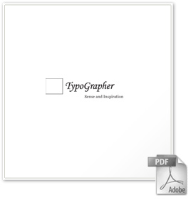 Picture of the TypoGrapher Sense and Inspiration Brochure